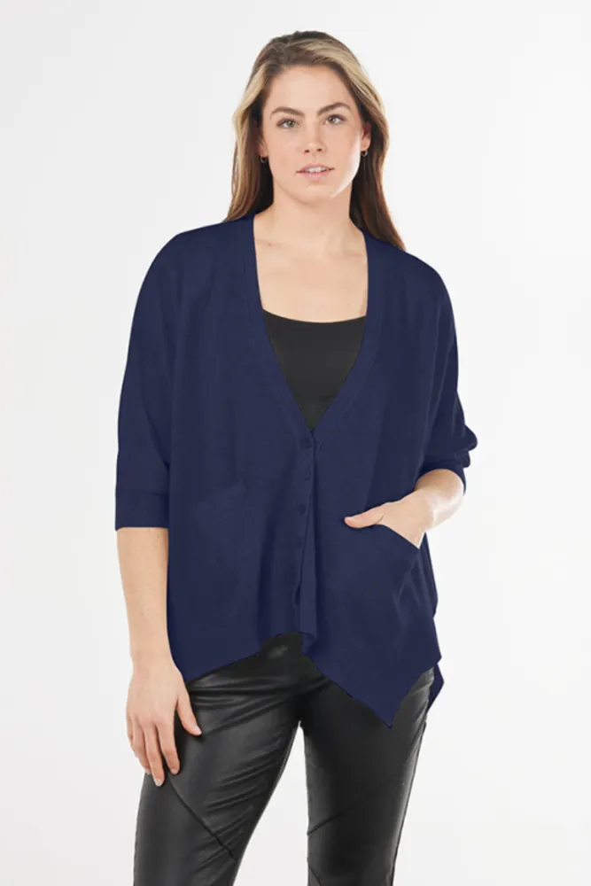 Oversized Ribbed Detail Cardigan By Bridge & Lord