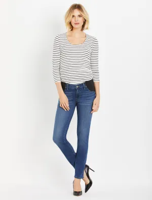 Paige Side Panel Skinny Leg Maternity Jeans in Tristan Medium Wash