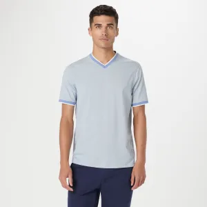 Performance High V-Neck T-Shirt - Air Blue