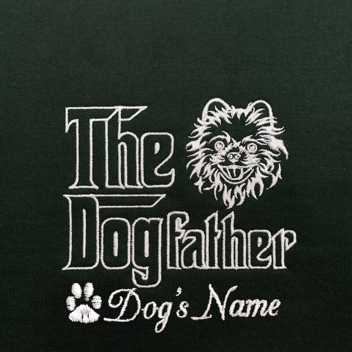 Personalized The DogFather Embroidered Polo Shirt Pomeranian, Custom Polo Shirt with Dog Name, Best Gifts For Pomeranian Lovers