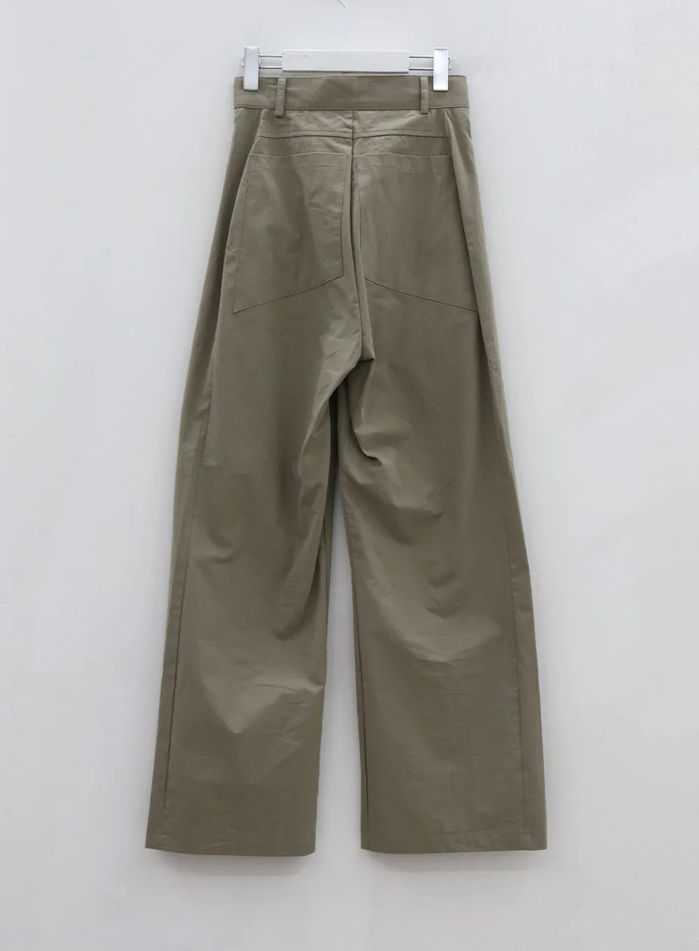 Pintuck Wide Leg Cotton Pants CU14