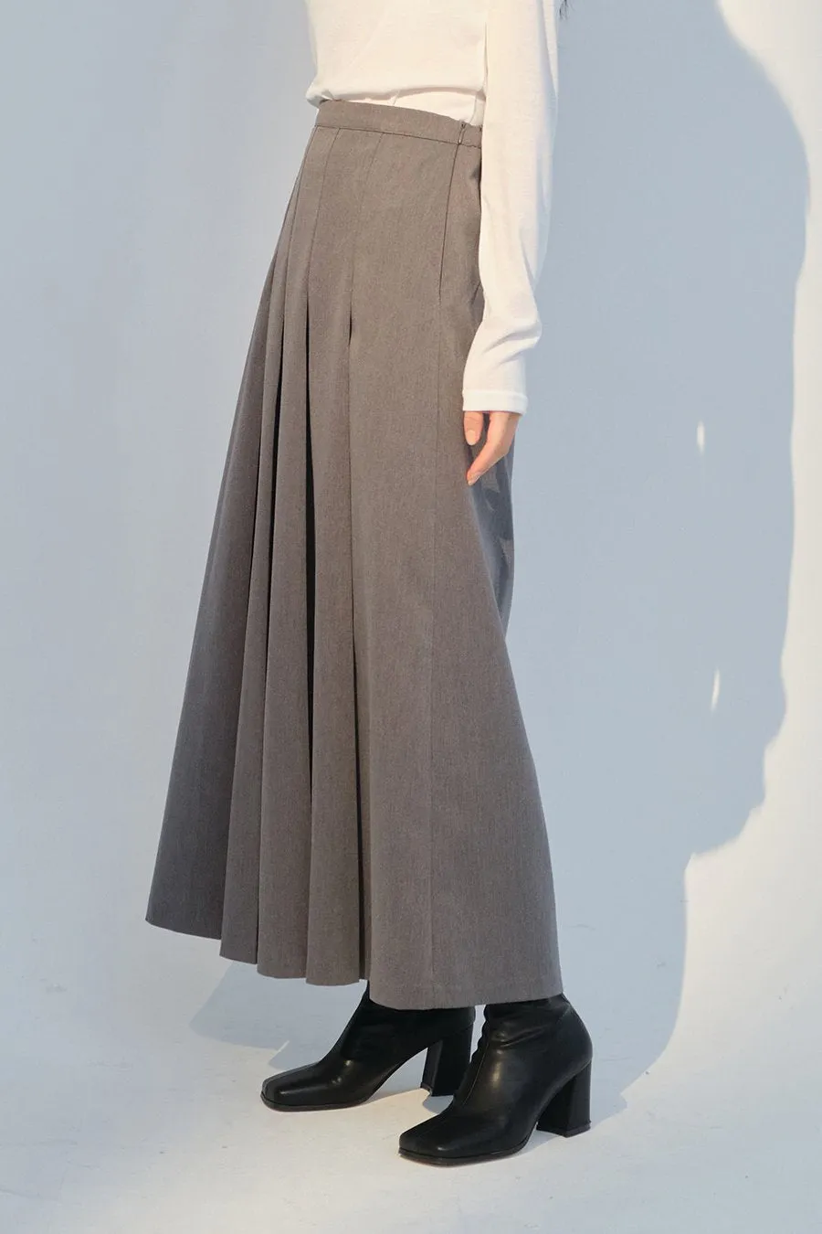 Pleated Maxi Skirt