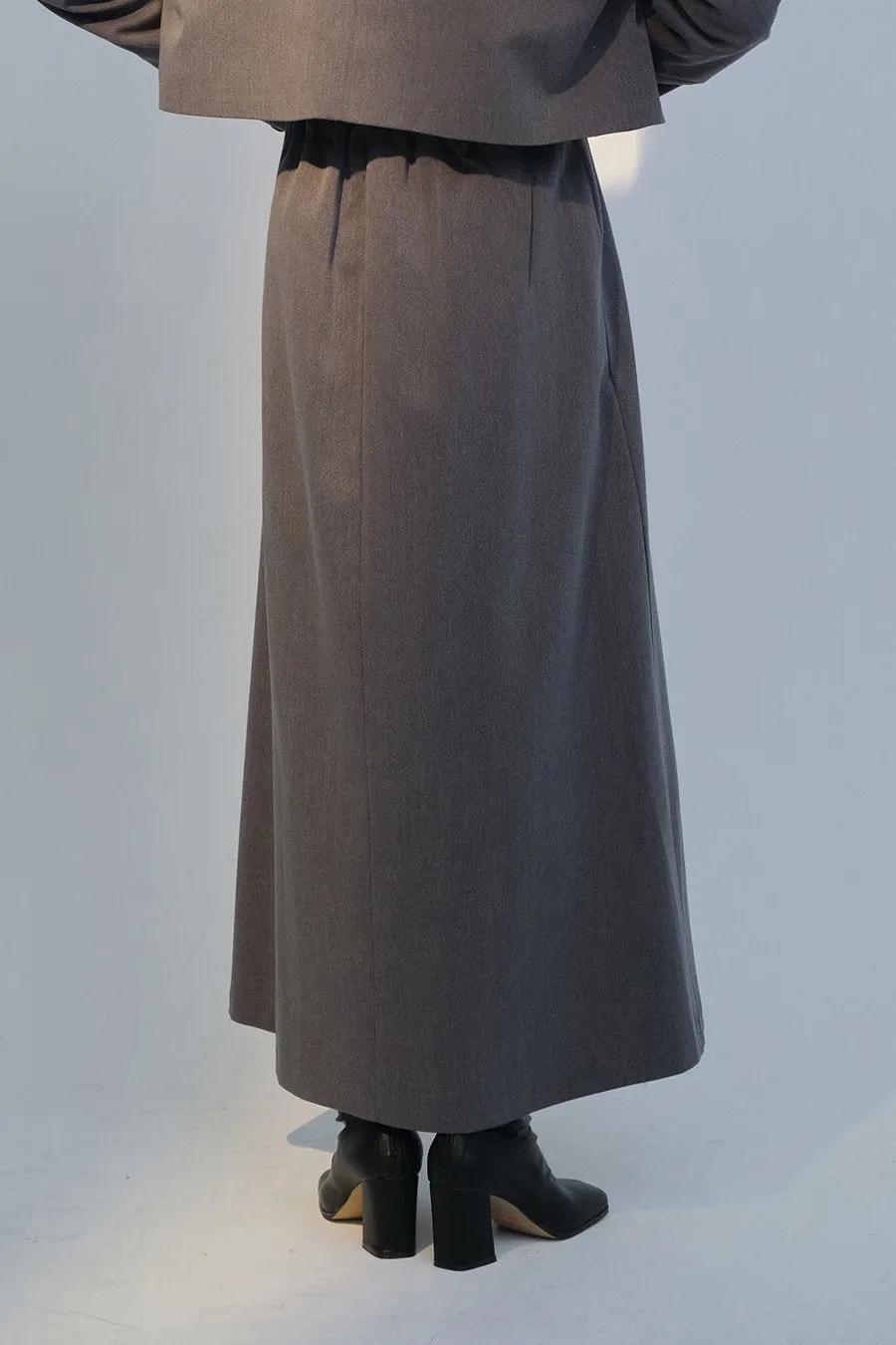 Pleated Maxi Skirt