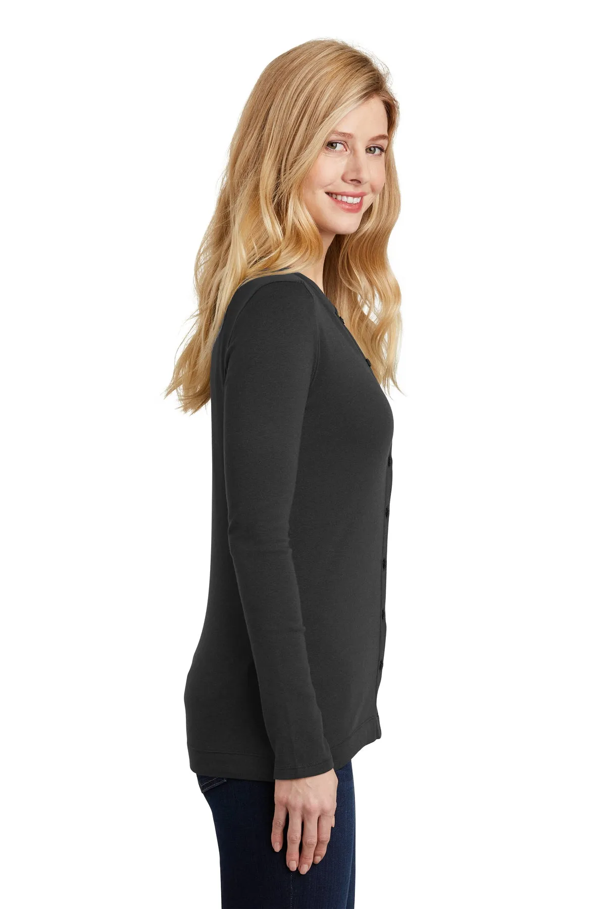 Port Authority Ladies Stretch Cardigan, Black [Allied Residential]