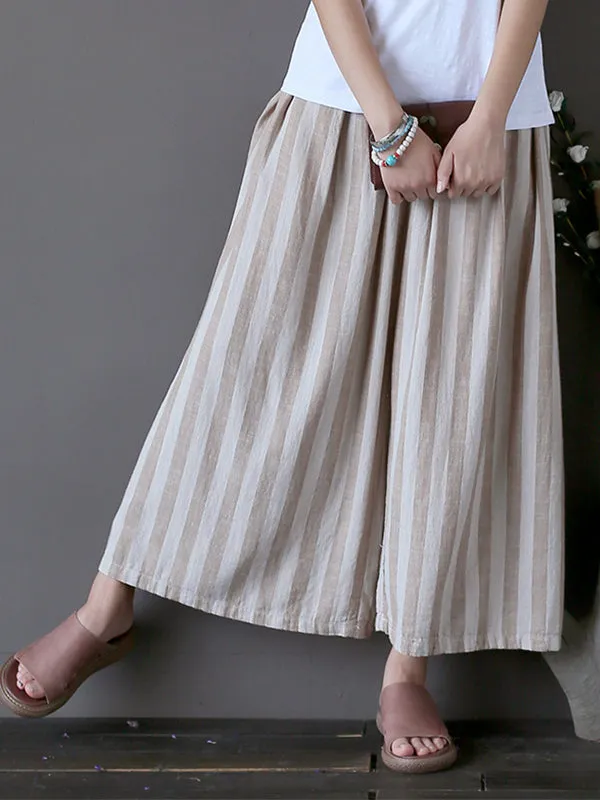 Ribbon Stripe Wide Leg Pants