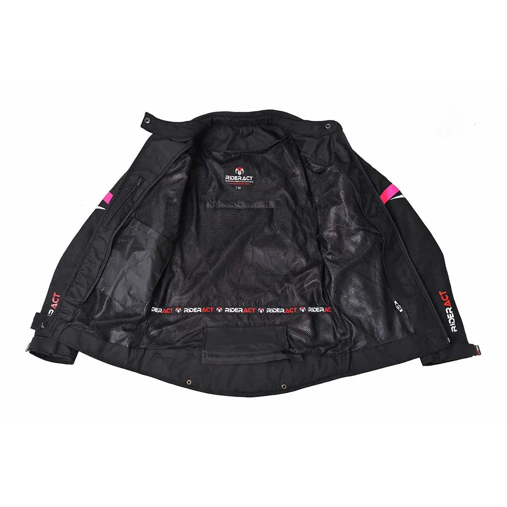 RIDERACT® Women Waterproof Motorcycle Jacket Gallop Pink