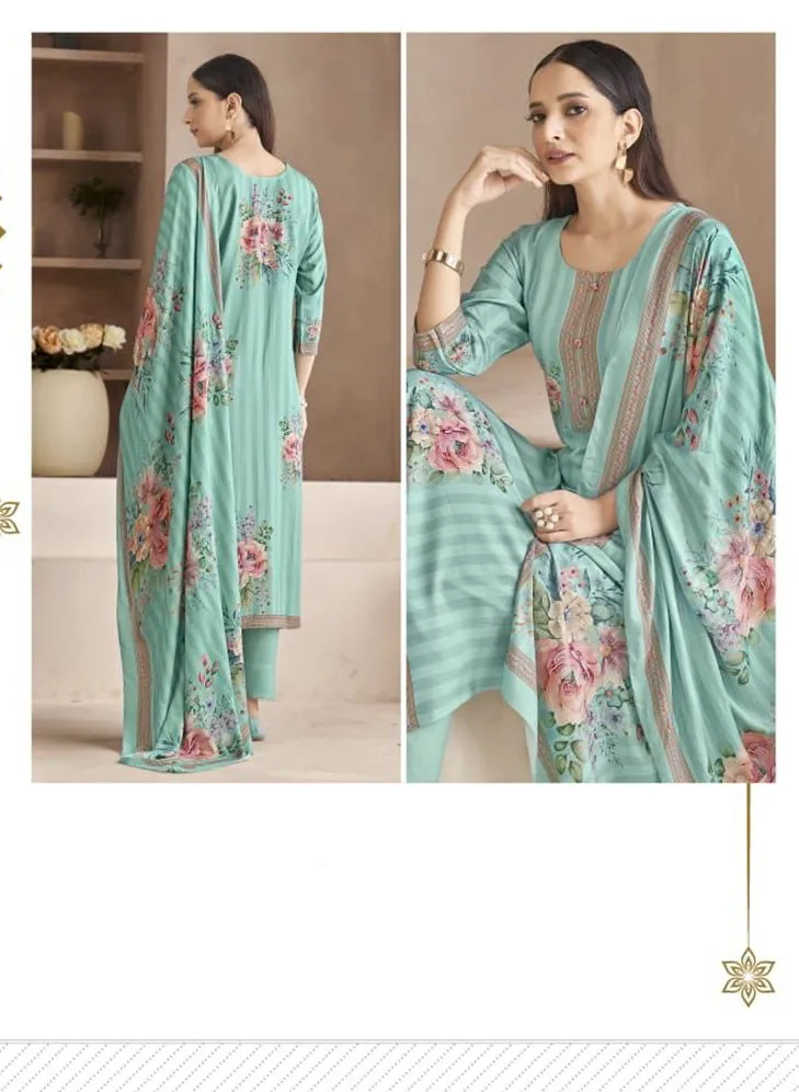 Rivaa Latest Printed Unstitched Cotton Suit Dress Material for Women