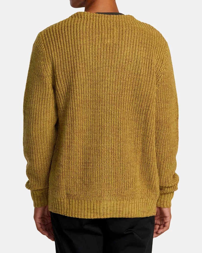 RVCA VACANCY CARDIGAN - OCHRE