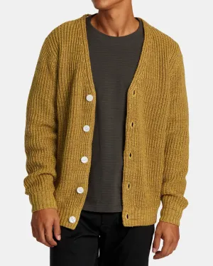 RVCA VACANCY CARDIGAN - OCHRE