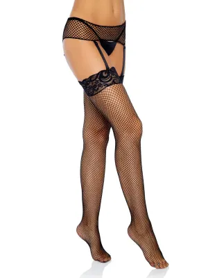 Sloane Fishnet Thigh High Stockings