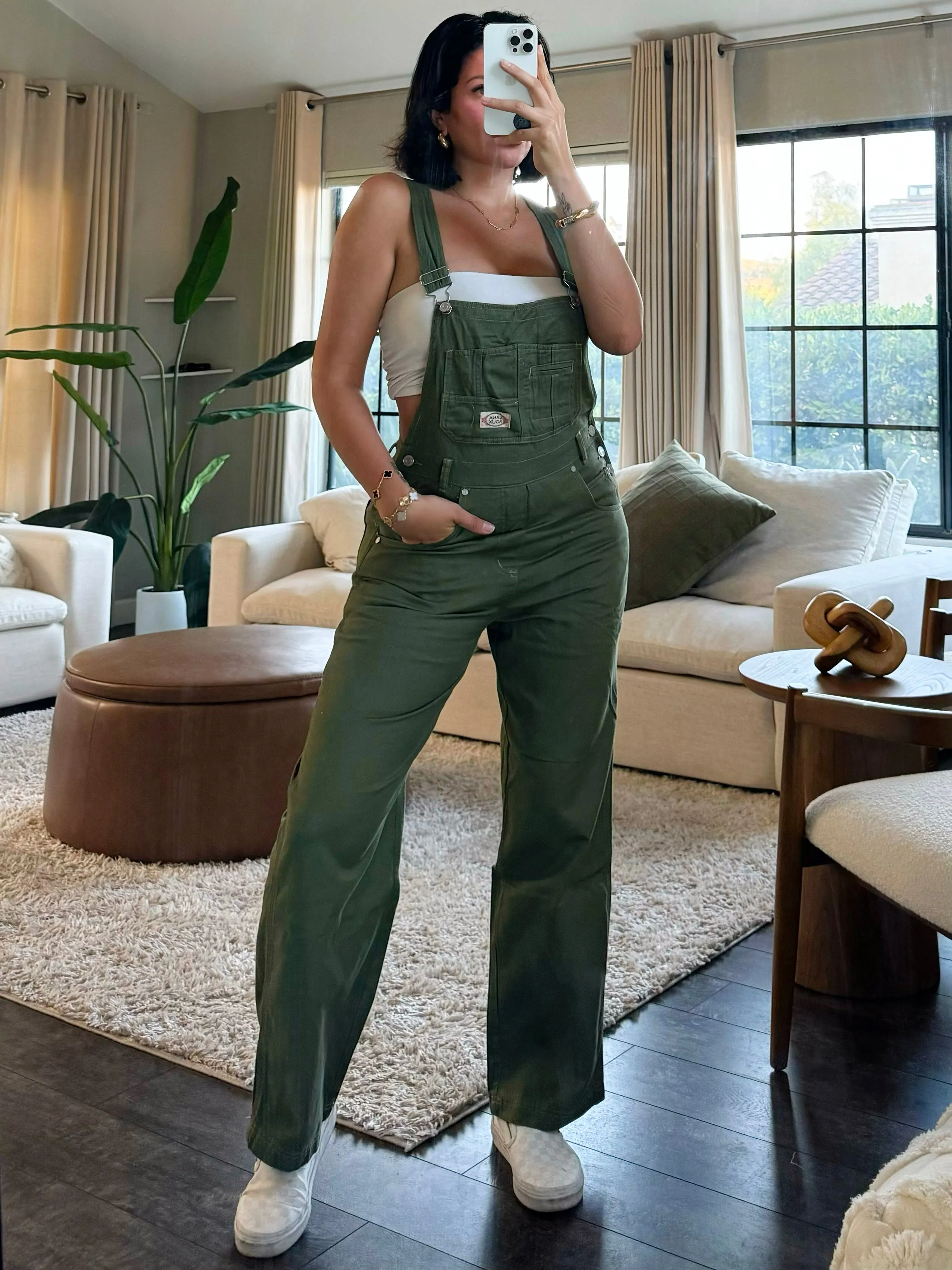 Sofia Overalls (Olive)