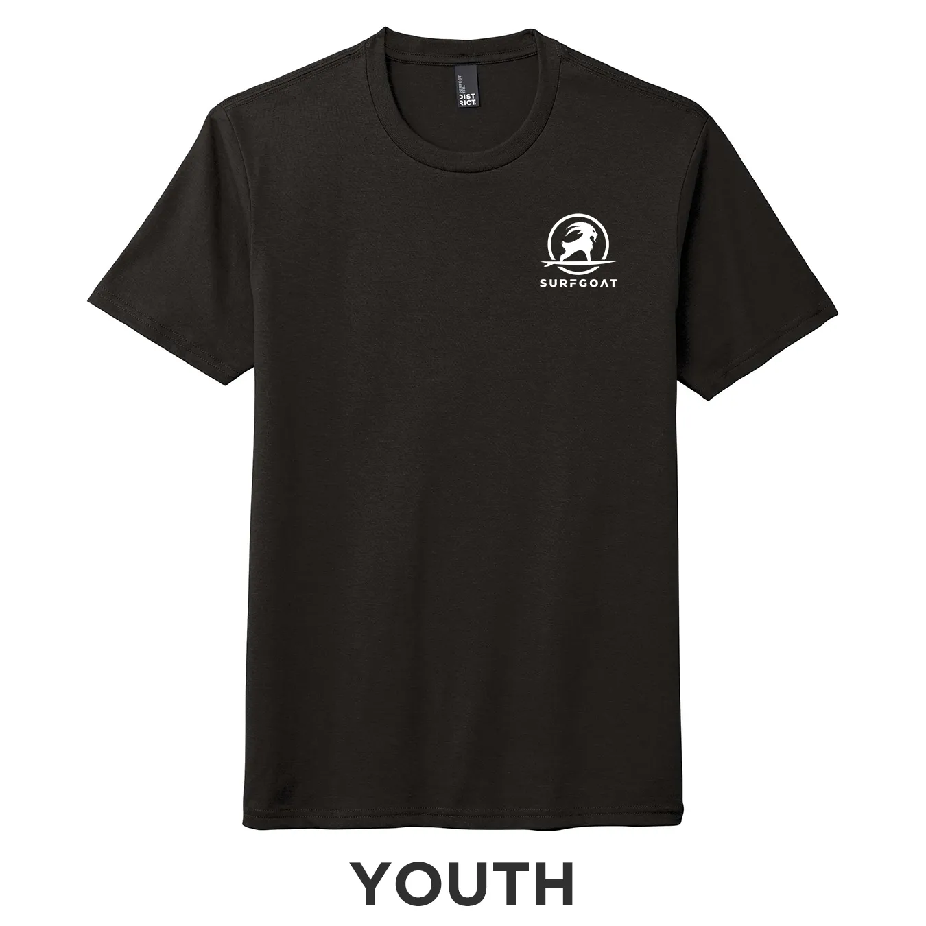 SURFGOAT  (Kids / Youth) Short-Sleeved Tee (Black / White)