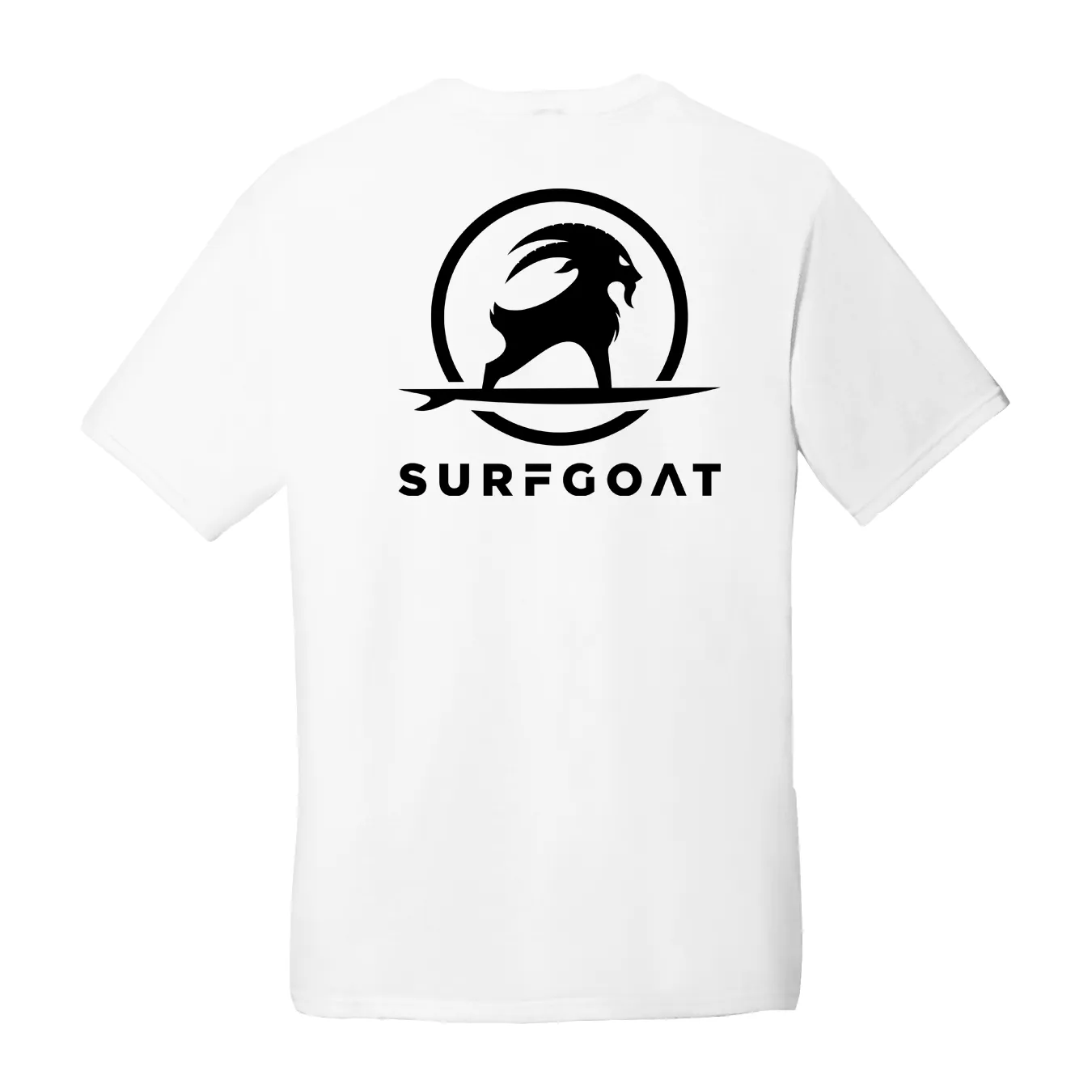 SURFGOAT  Short-Sleeved Tee (White / Black)