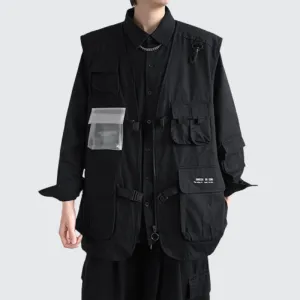 Techwear Multi Pocket Waistcoat