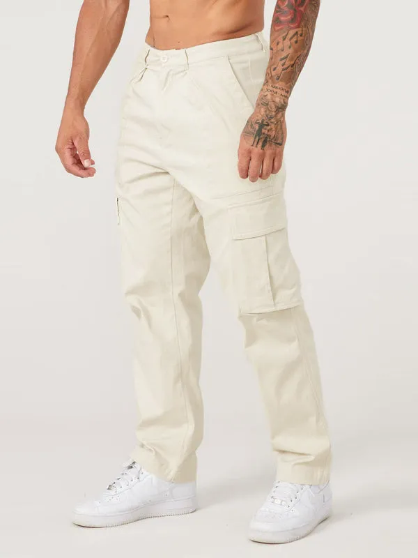 TEEK - Spliced Solid Color Casual Sports Loose Trousers