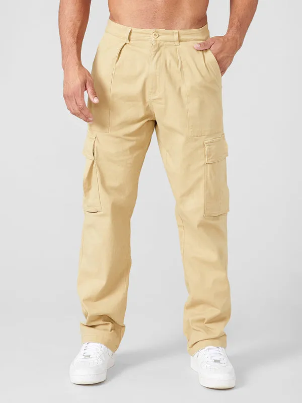 TEEK - Spliced Solid Color Casual Sports Loose Trousers