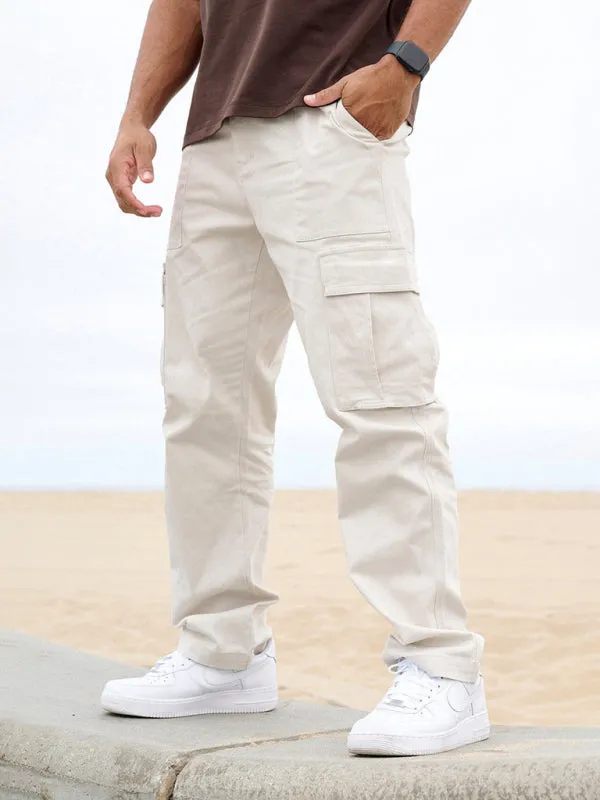 TEEK - Spliced Solid Color Casual Sports Loose Trousers