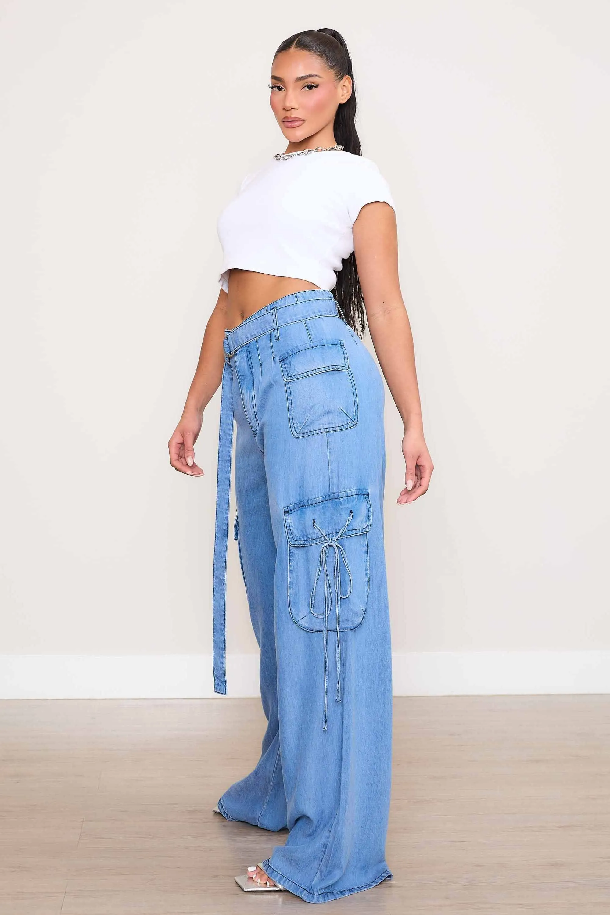 Tencil Cargo Wide Leg Pants