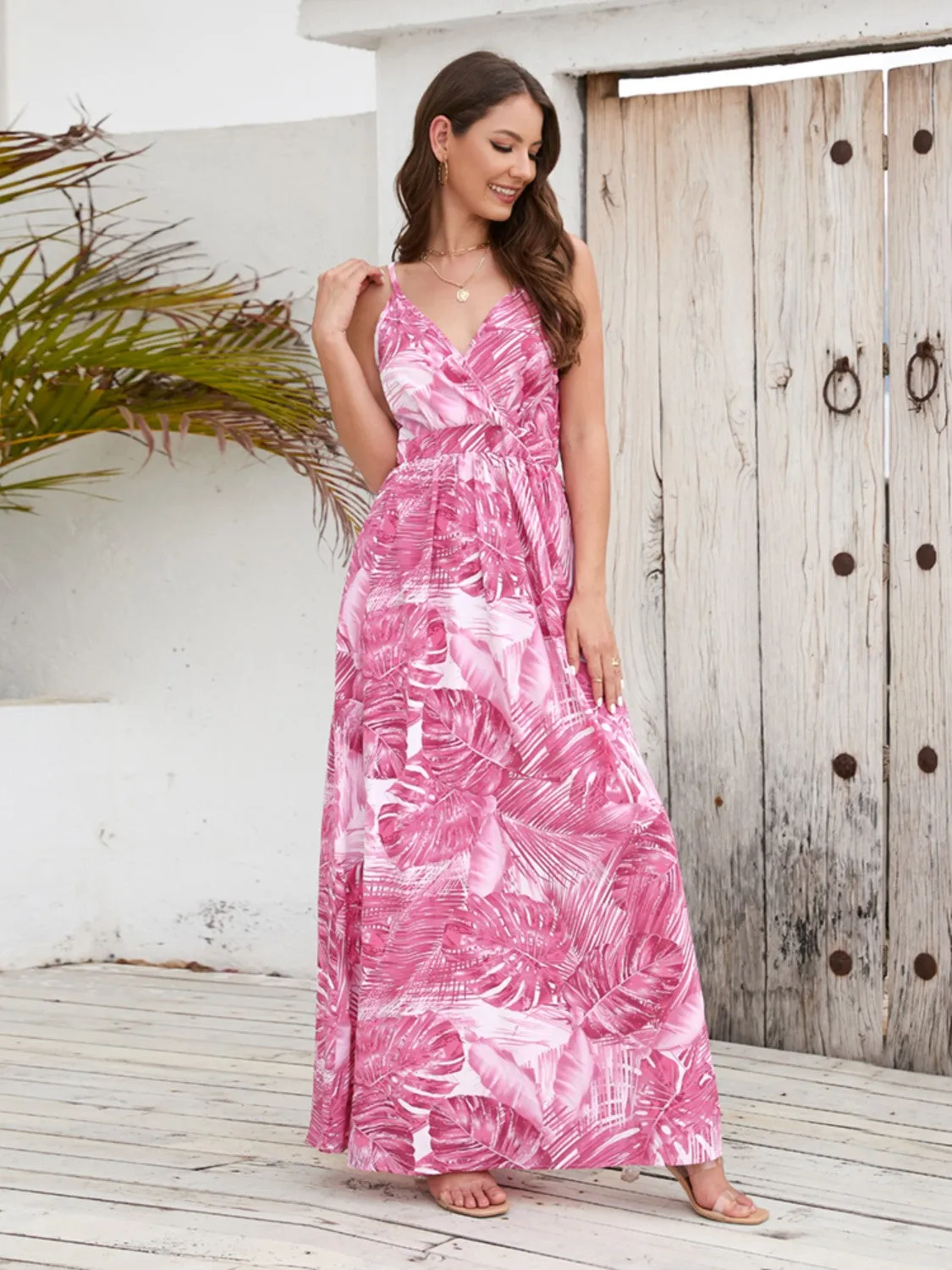 Tropical Cami Vacation Maxi Dress