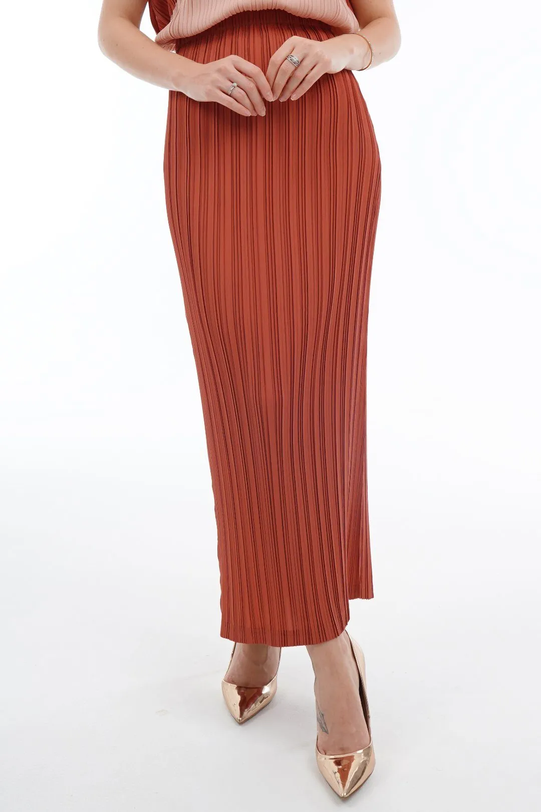 Tyler Pleated Pencil Skirt