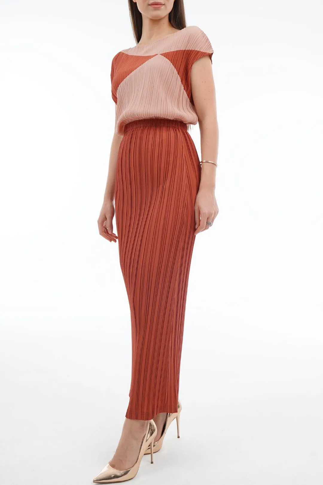 Tyler Pleated Pencil Skirt