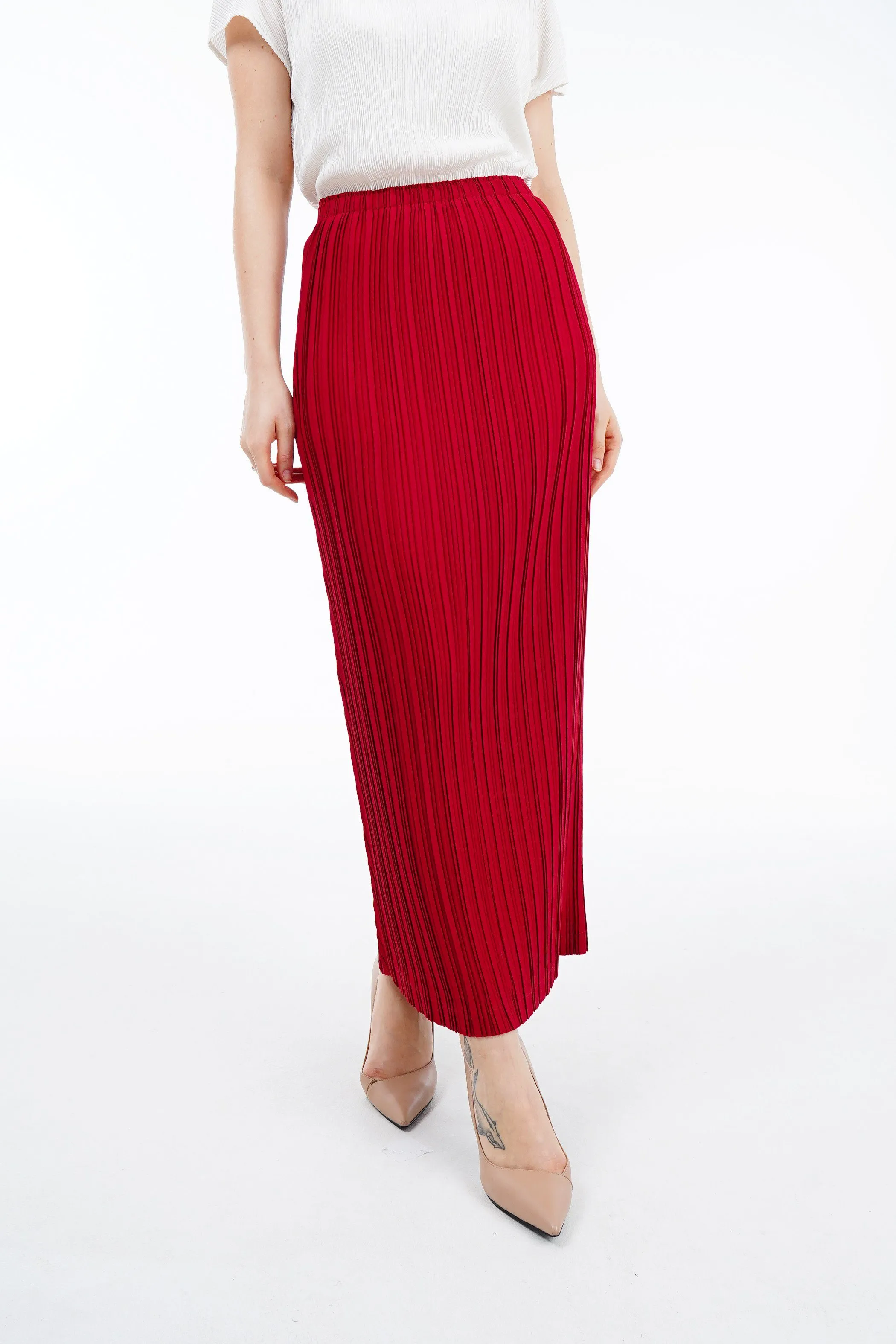 Tyler Pleated Pencil Skirt