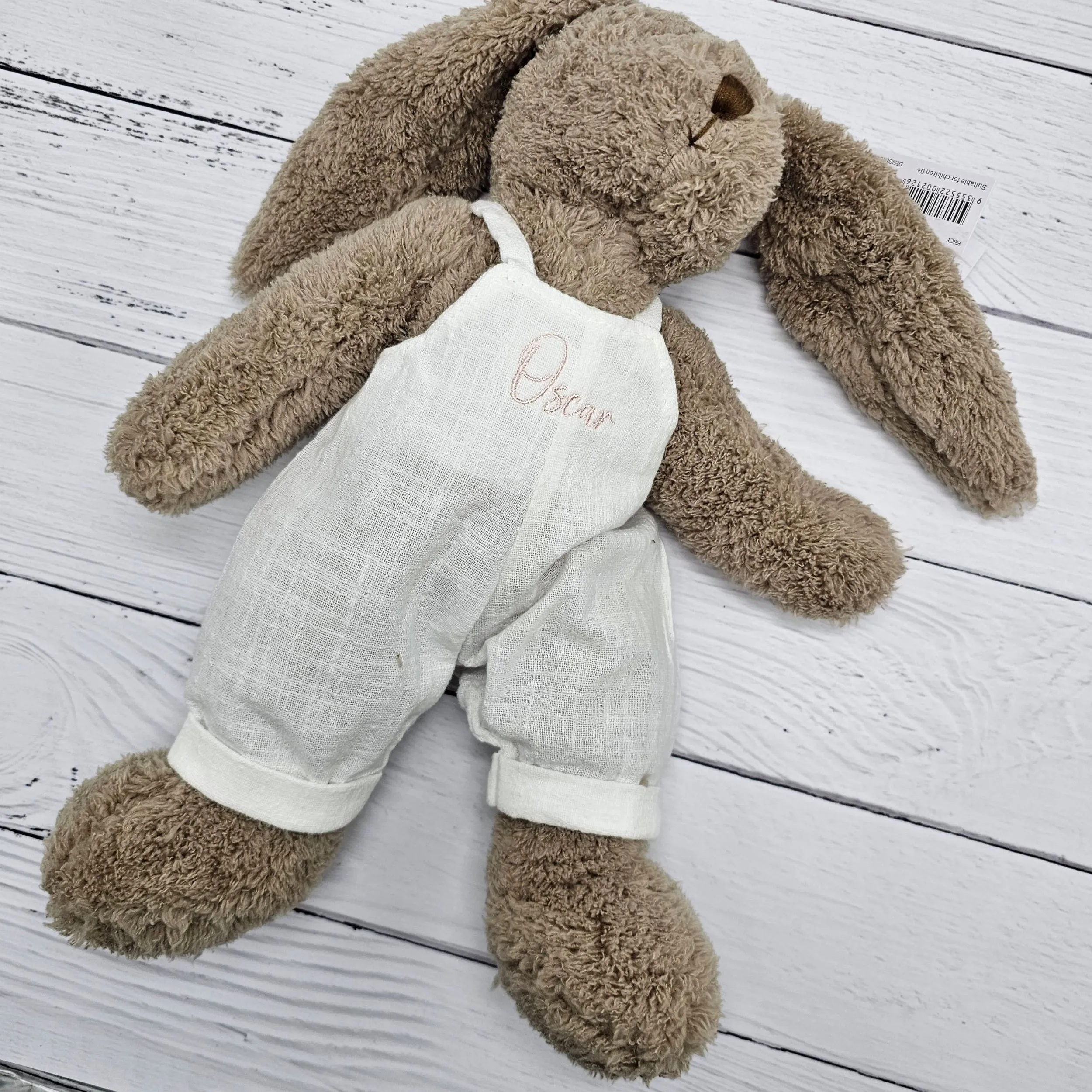 White Mr Honey Bunny Personalised Name