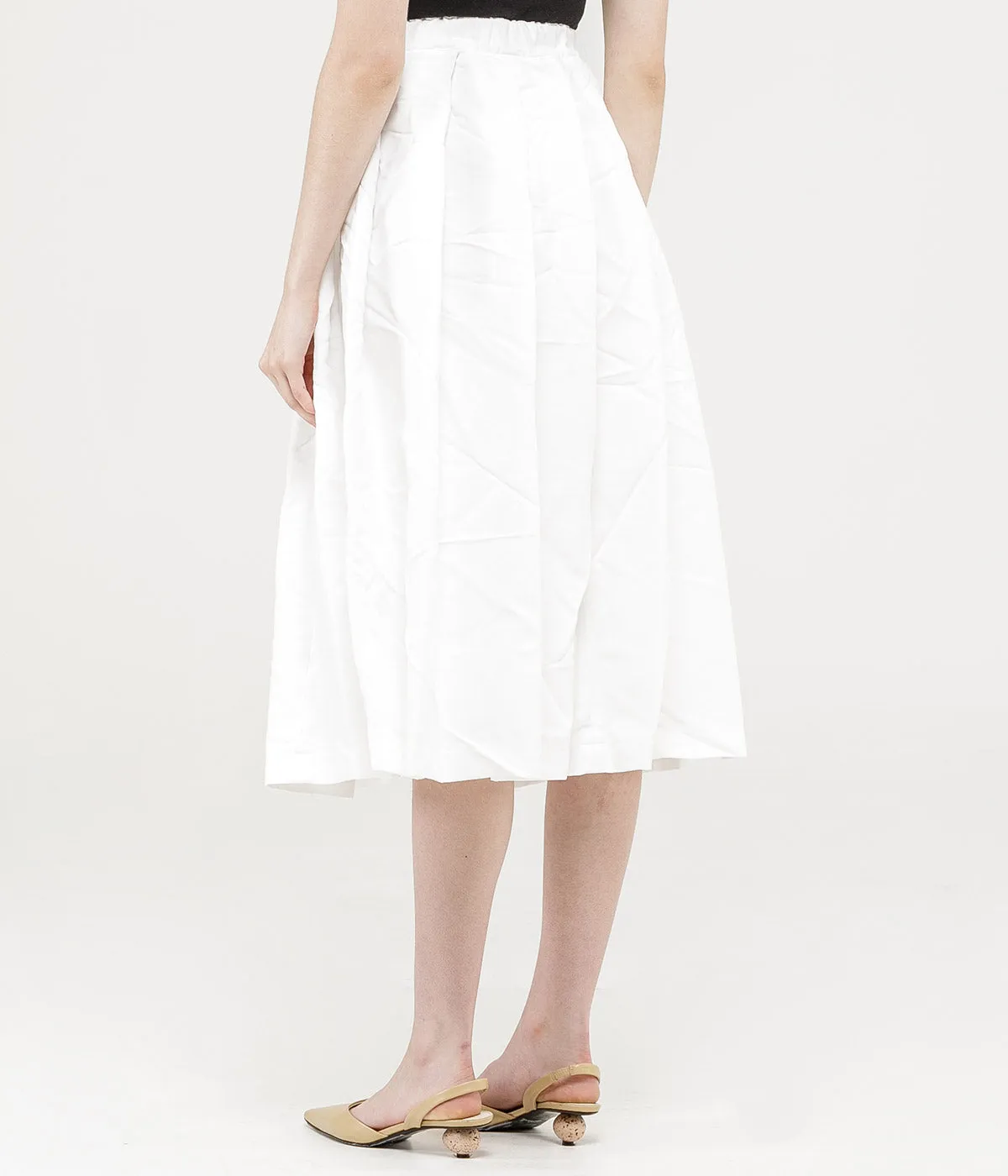 White Pleated Skirt