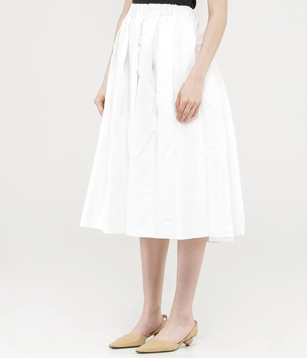 White Pleated Skirt