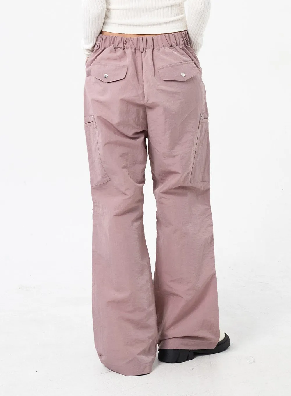 Wide Leg Nylon Pants Unisex CM315