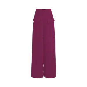 Wide Leg Stretch Pants - Fuchsia