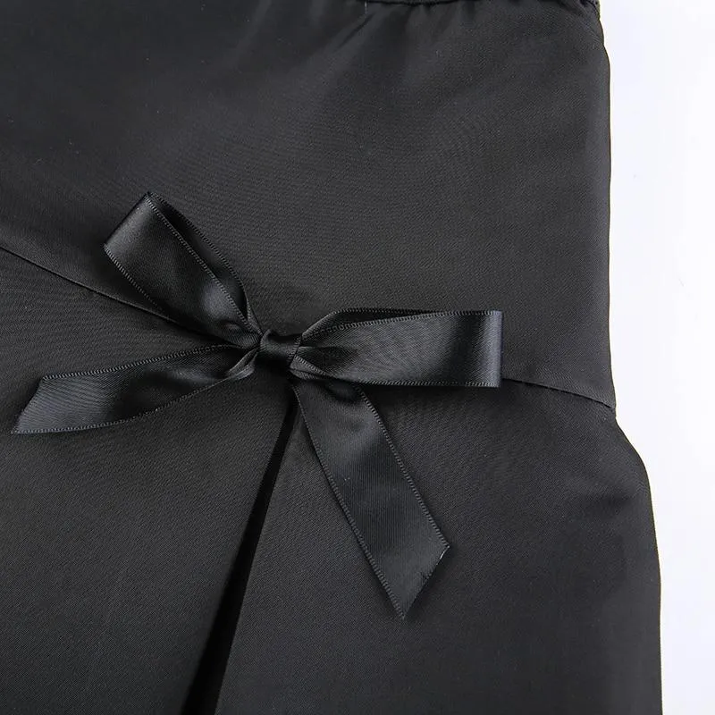 Womens Black Pleated Skirt